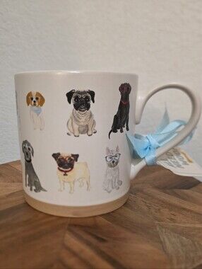 Sunday Morning Ceramics Cute Dog Pattern Ceramic Mug